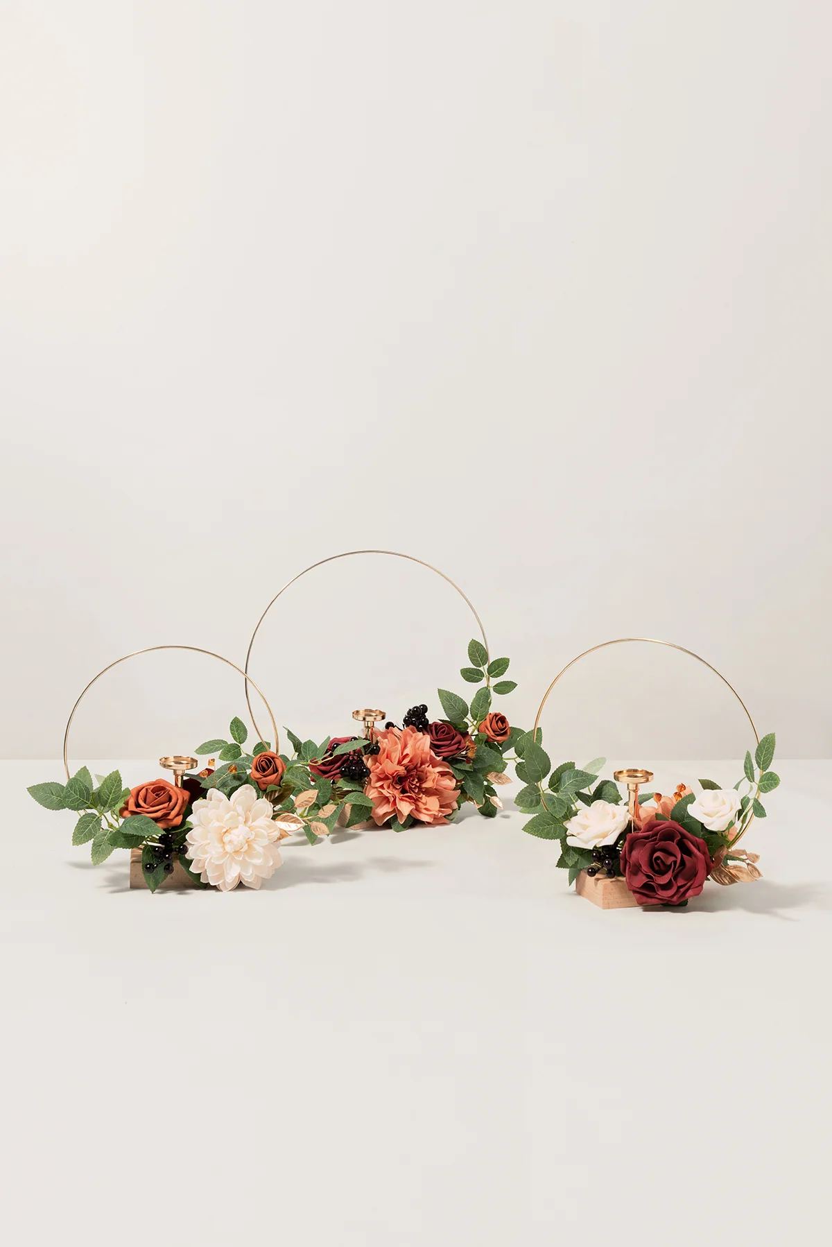 Wreath Hoop Centerpiece Set in Sunset Terracotta | Clearance