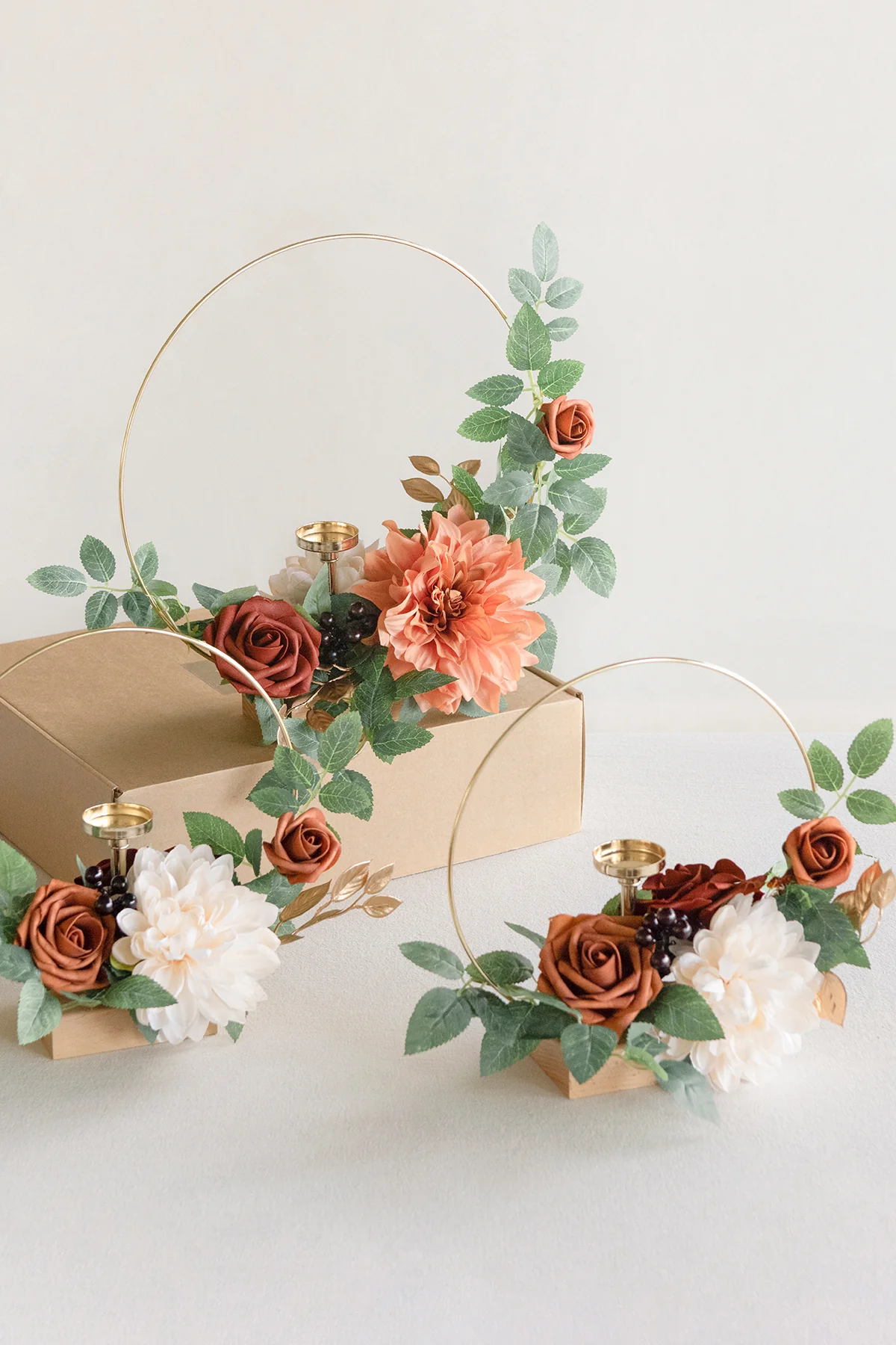 Wreath Hoop Centerpiece Set in Sunset Terracotta | Clearance - Image 5