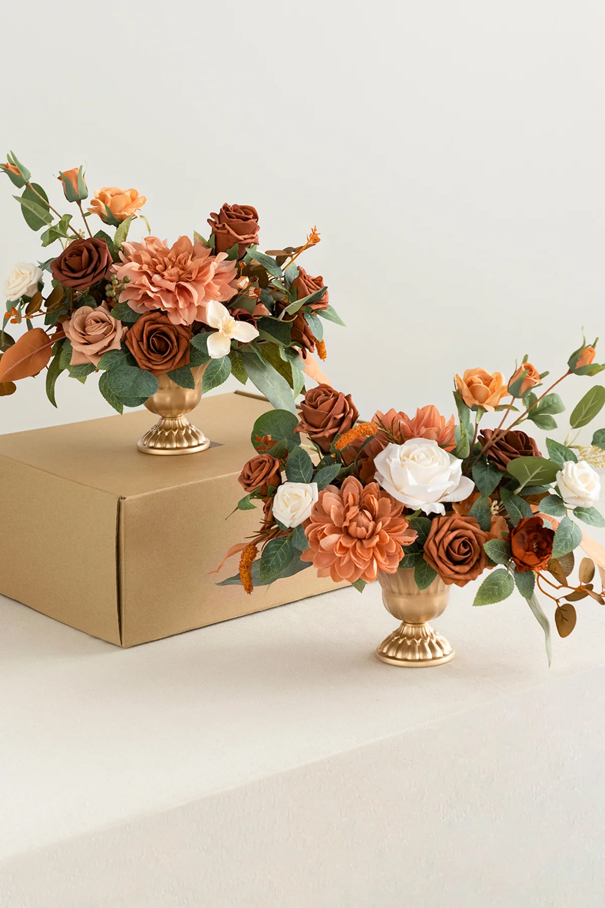 Large Floral Centerpiece Set in Sunset Terracotta - Image 4