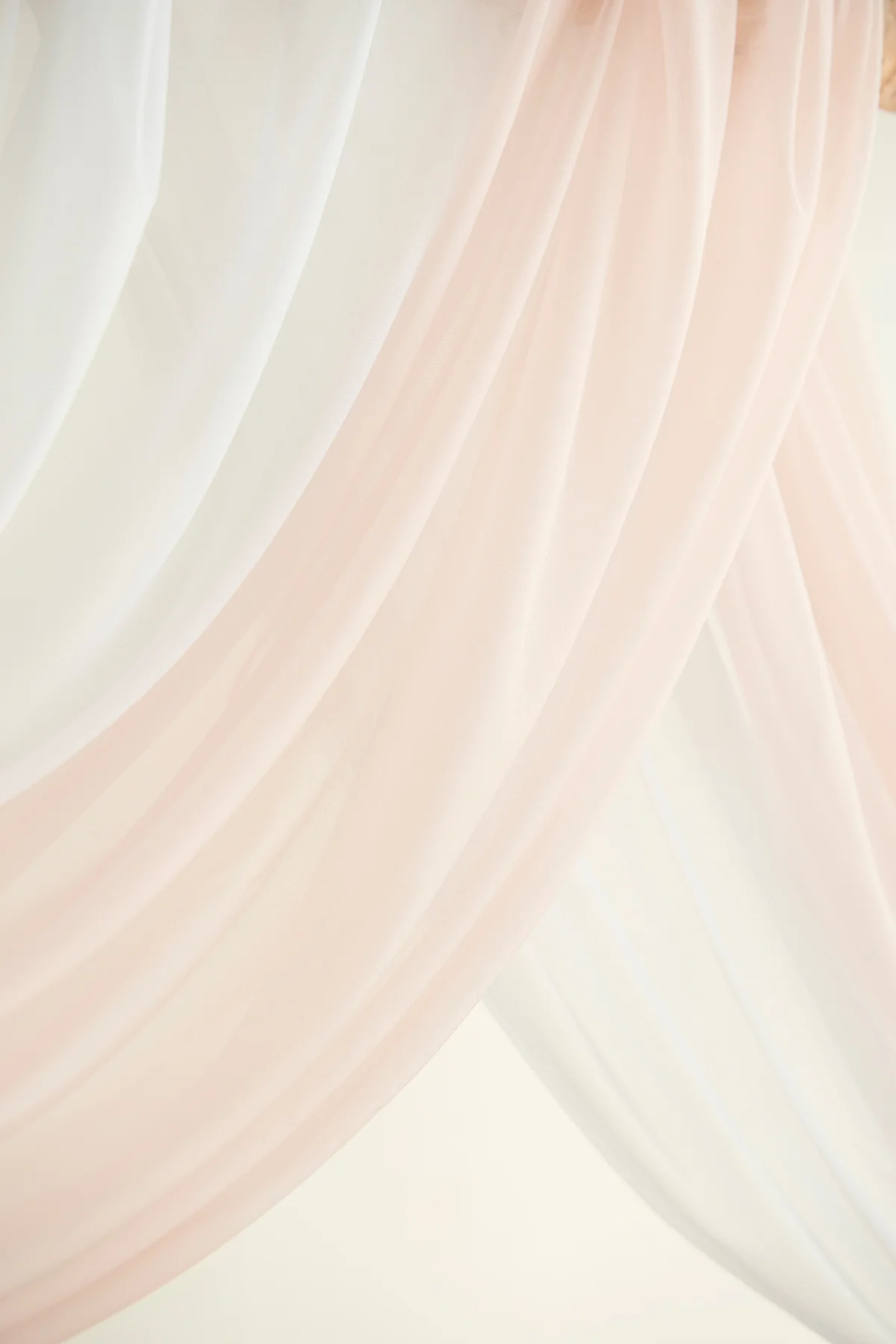 Flower Arch Decor with Drapes in Blush & Cream - Image 4