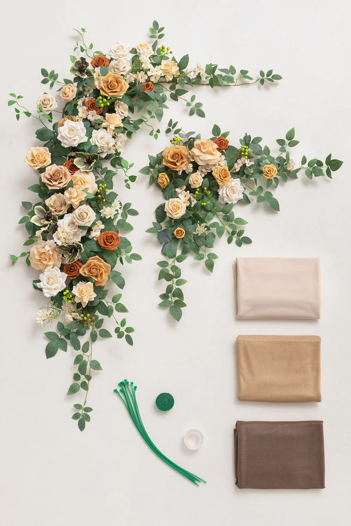 Flower Arch Decor with Drapes in Apricot & Soft Peach | Clearance - Image 5