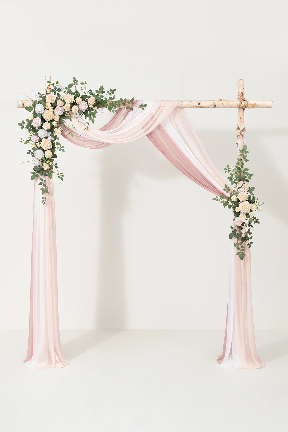 Flower Arch Decor with Drapes in Blush & Cream | Clearance