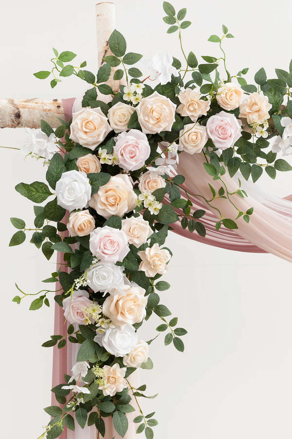 Flower Arch Decor with Drapes in Blush & Cream | Clearance - Image 3