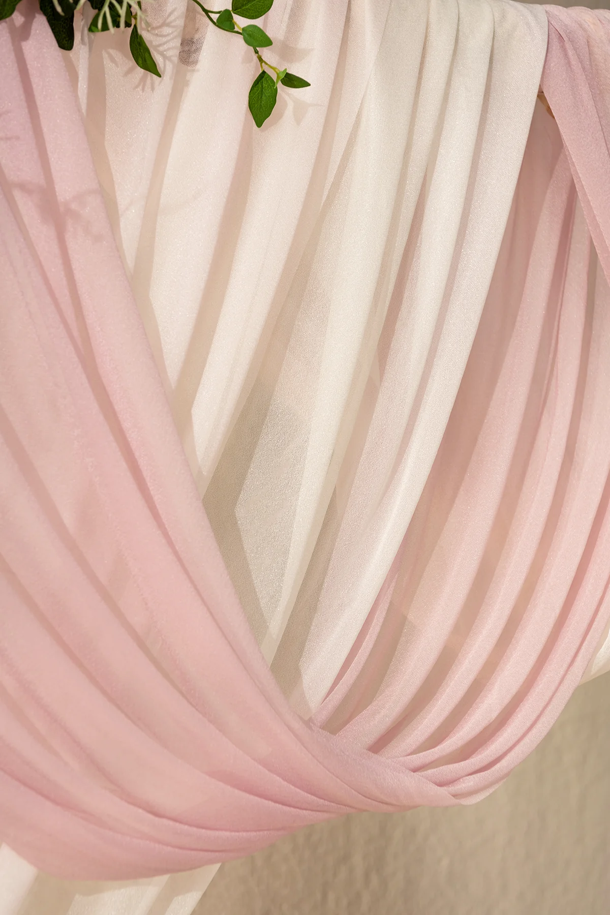 Flower Arch Decor with Drapes in Blush & Cream & Magenta - Image 4