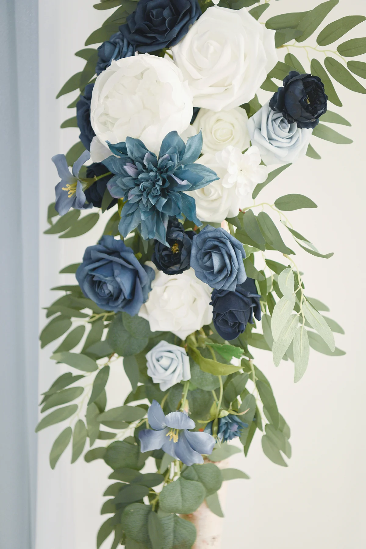 Flower Arch Decor with Drapes in Dusty Blue & Navy (Set of 5) | Clearance - Image 6