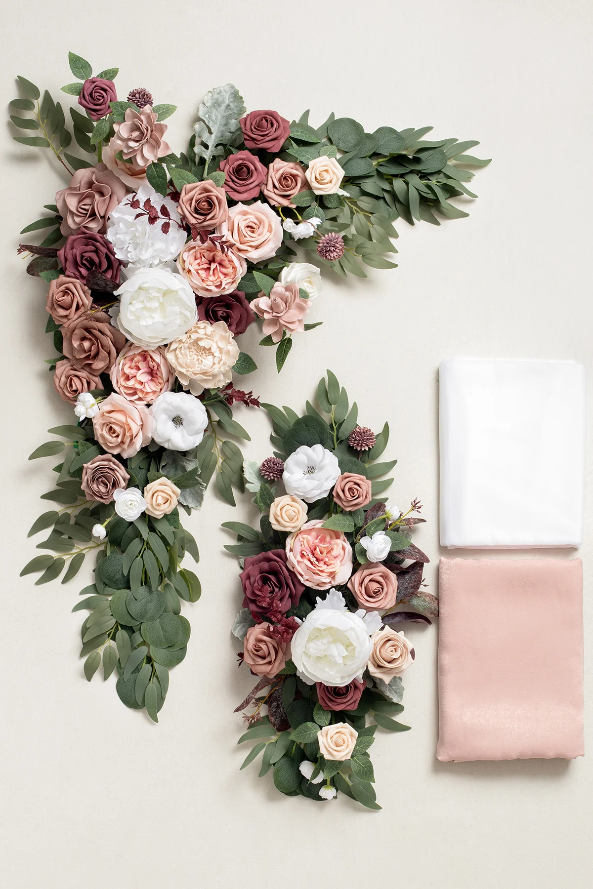 Flower Arch Decor with Drapes in Dusty Rose & Mauve - Image 6