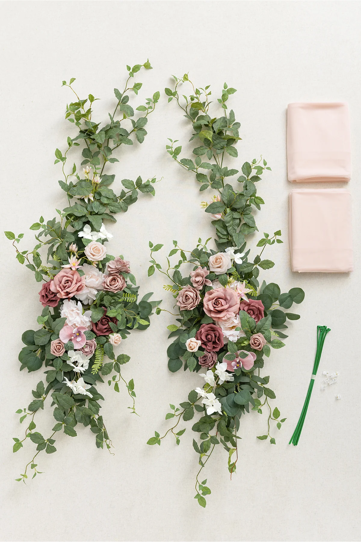 Flower Arch Decor with Drapes in Dusty Rose & Mauve | Clearance - Image 5