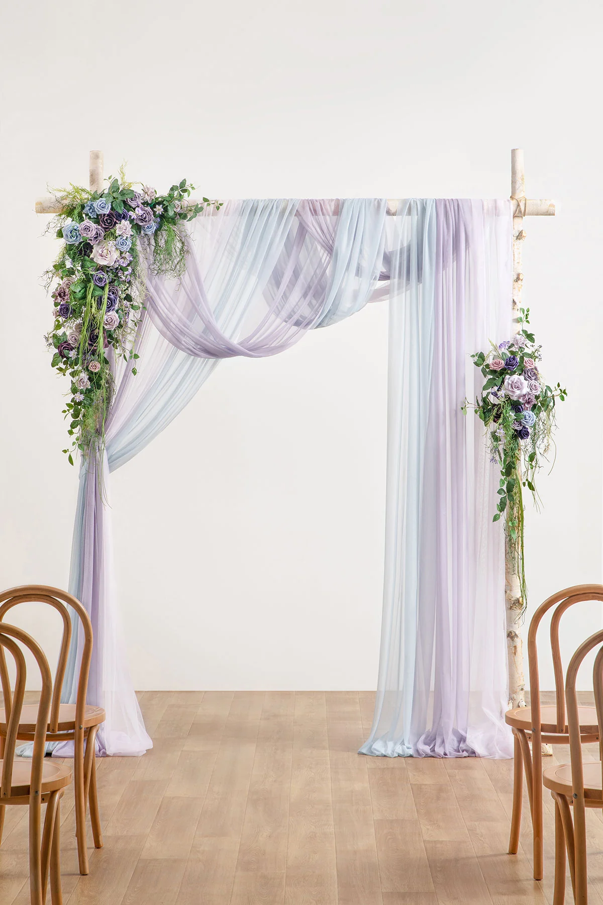 Flower Arch Decor with Drapes in Ethereal Purple Dream | Clearance - Image 2