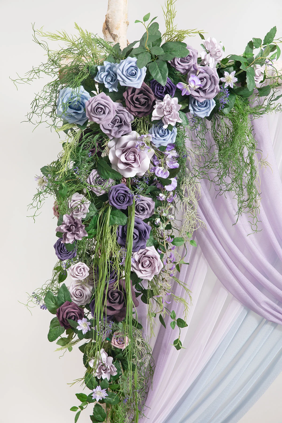 Flower Arch Decor with Drapes in Ethereal Purple Dream | Clearance - Image 3