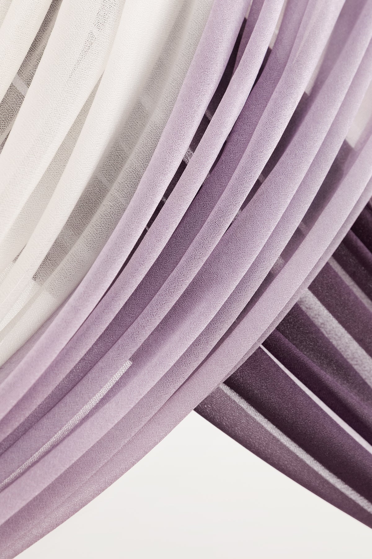 Flower Arch Decor with Drapes in Lilac & Sage Purple - Image 4