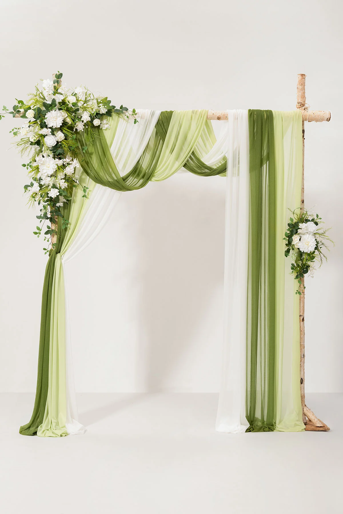 Flower Arch Decor with Drapes in May Lily & Olive | Clearance