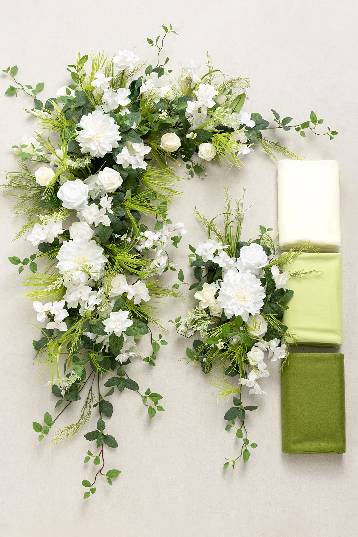 Flower Arch Decor with Drapes in May Lily & Olive | Clearance - Image 6