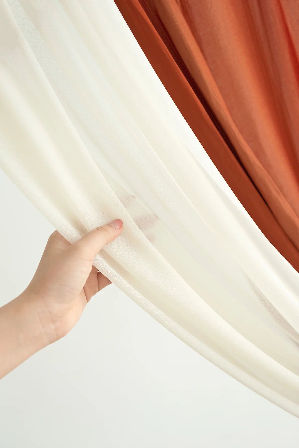 Flower Arch Decor with Drapes in Sunset Terracotta - Image 10