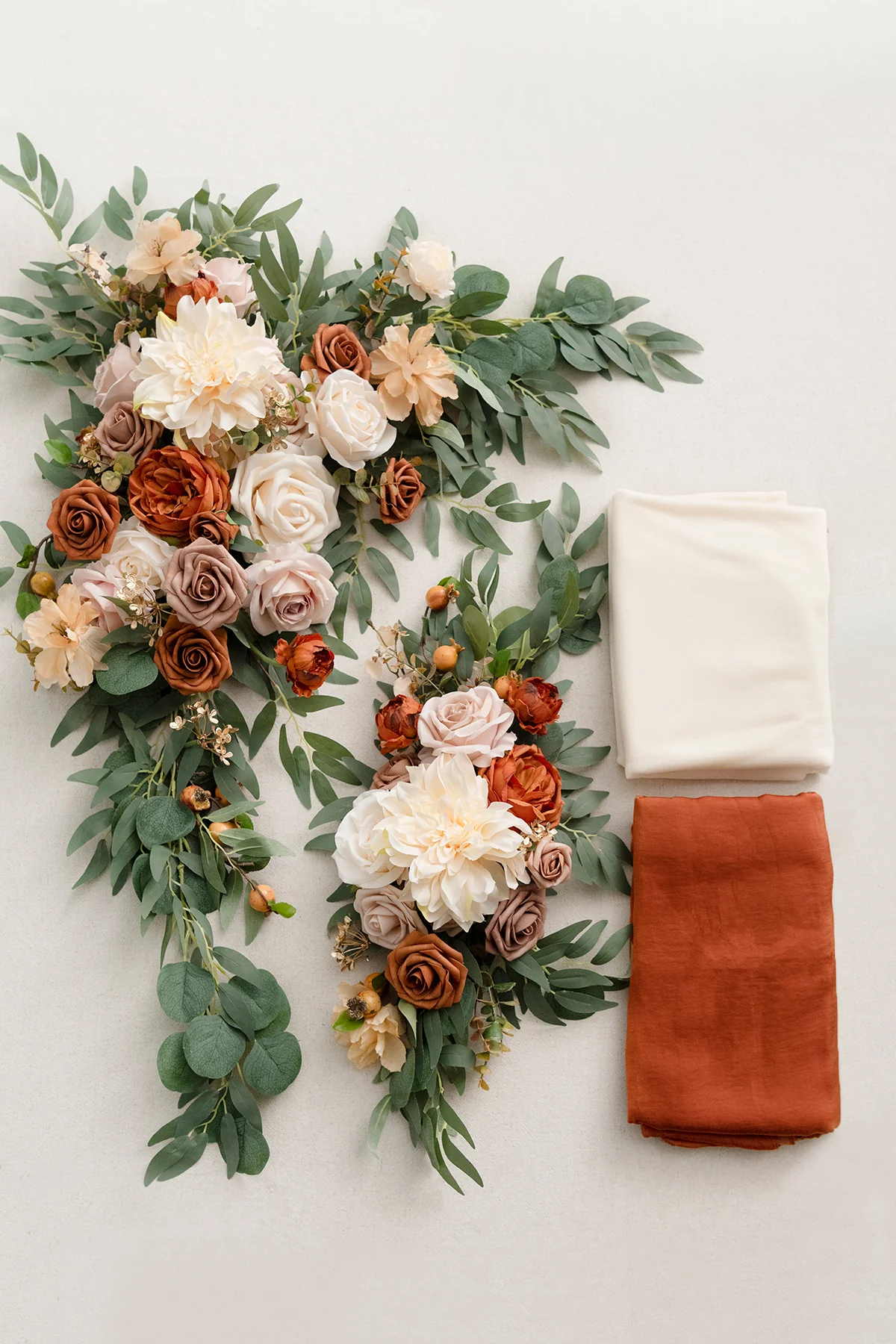 Flower Arch Decor with Drapes in Sunset Terracotta - Image 11