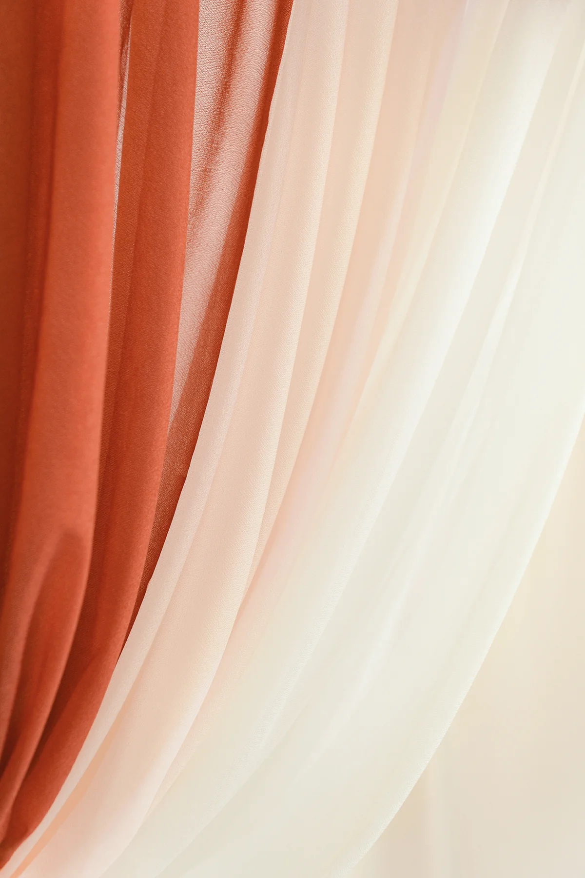 Flower Arch Decor with Drapes in Sunset Terracotta - Image 4