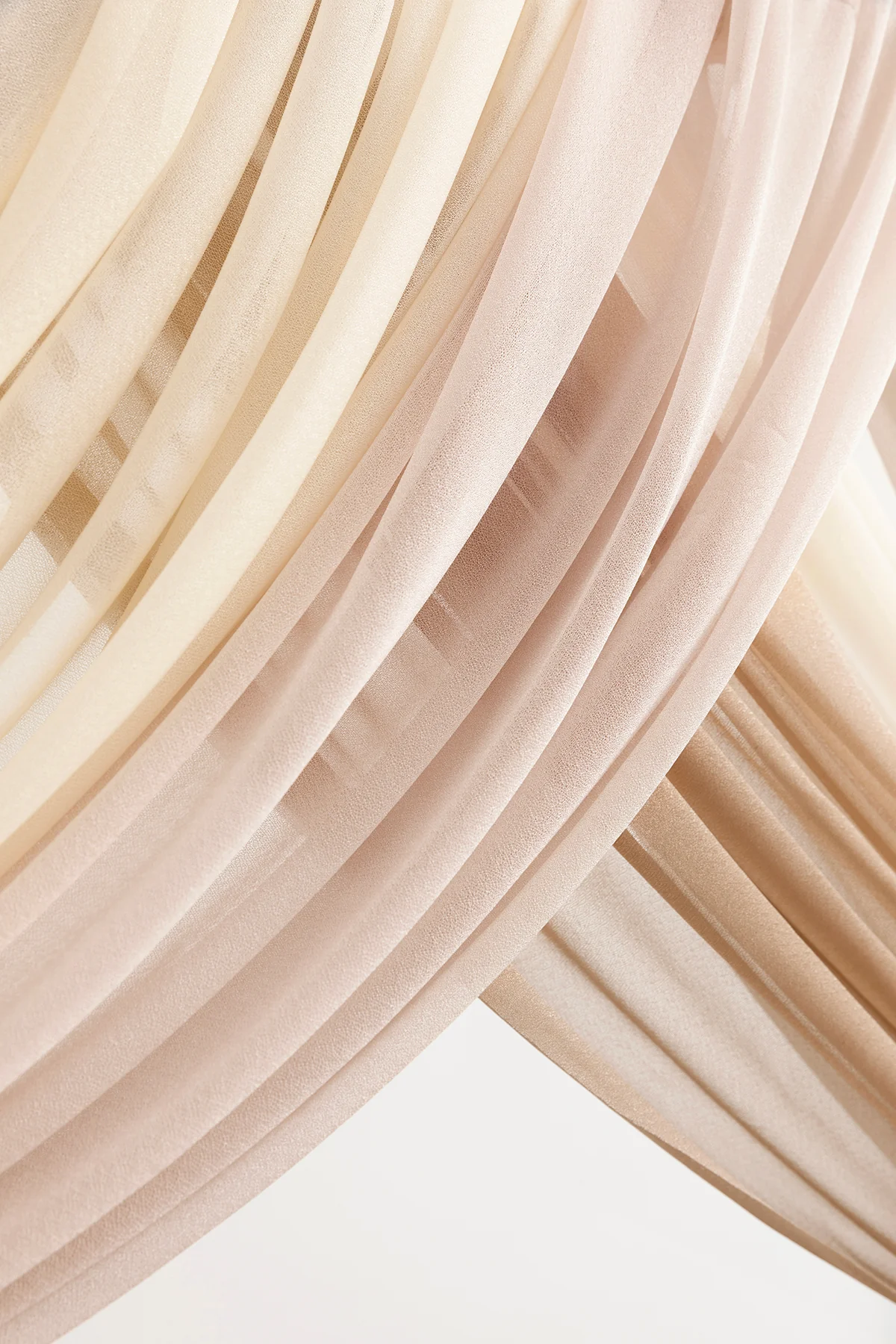 Flower Arch Decor with Drapes in Tawny Beige & Sand Beige | Clearance - Image 4