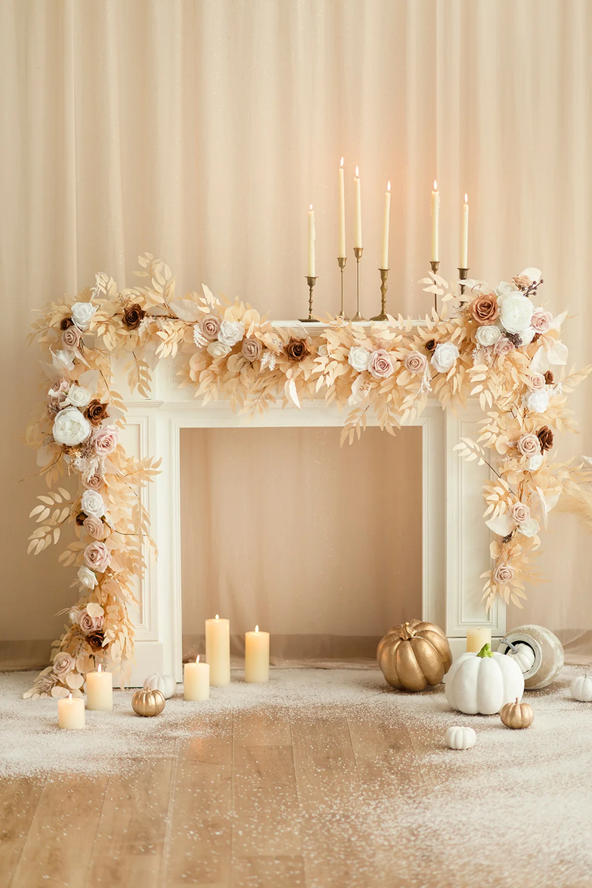 Flower Garlands in White & Beige | Clearance