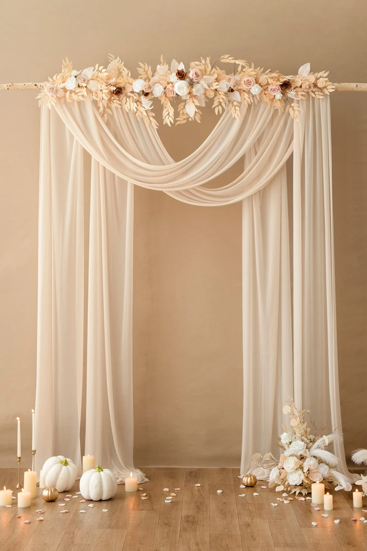 Flower Garlands in White & Beige | Clearance - Image 3