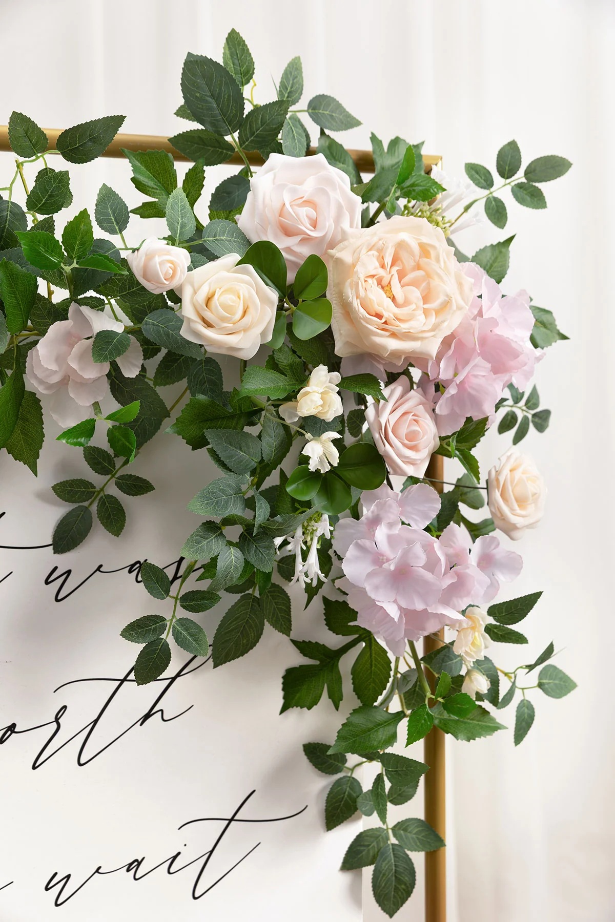 Flower Sign Decor in Powder Pink & Cream - Image 4