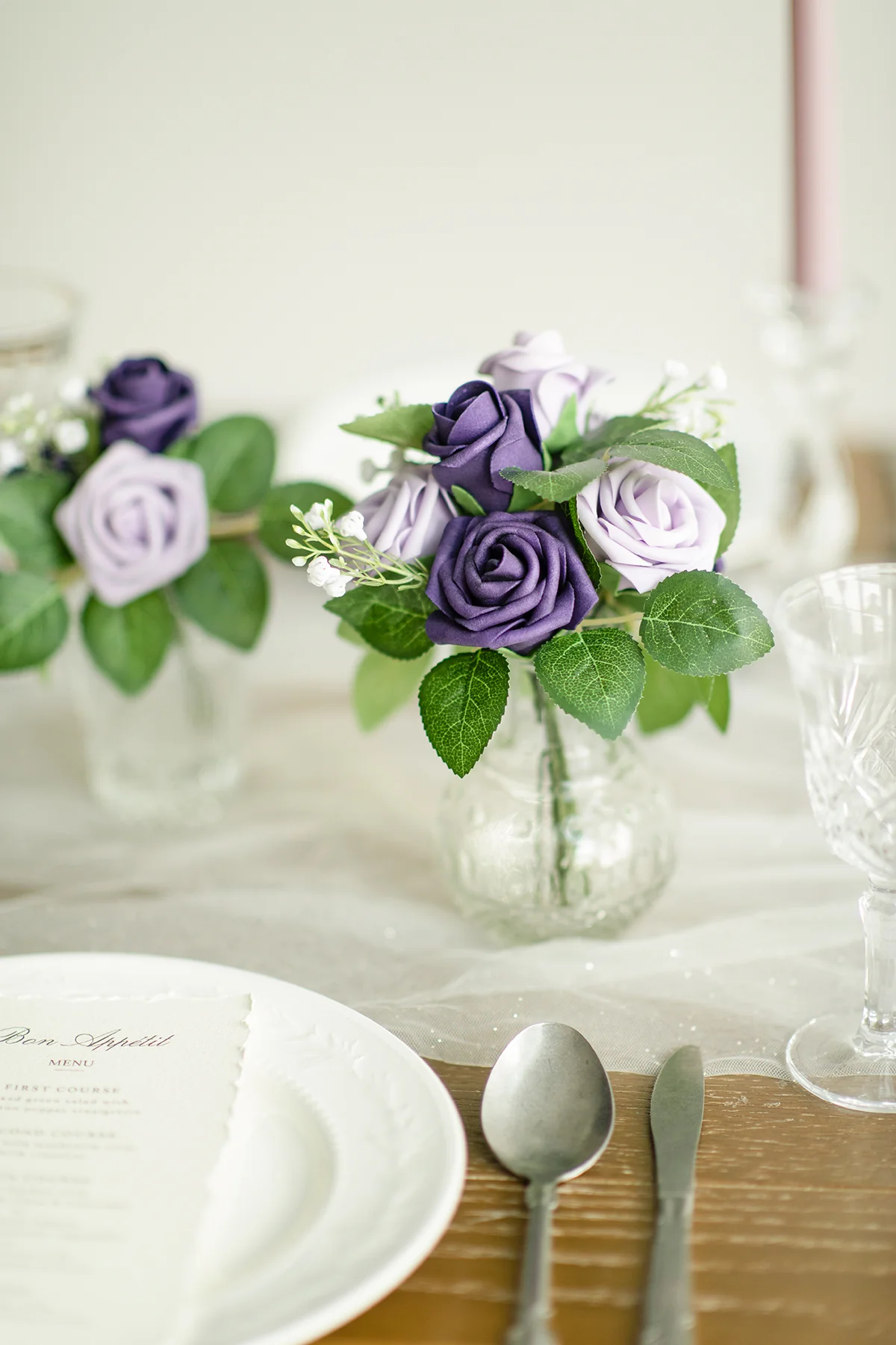 1.5"-2" Foam Rosebud & Petite Rose with Stem - Image 17
