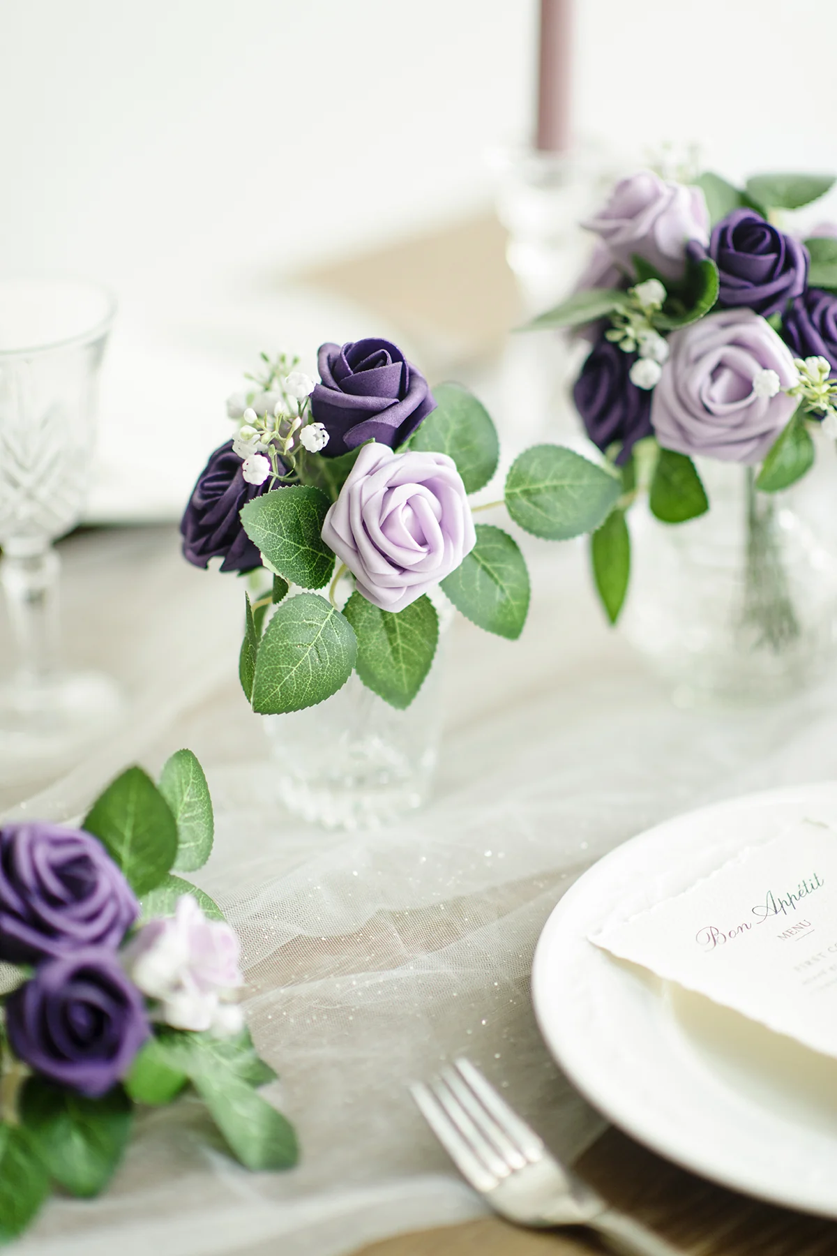 1.5"-2" Foam Rosebud & Petite Rose with Stem - Image 18