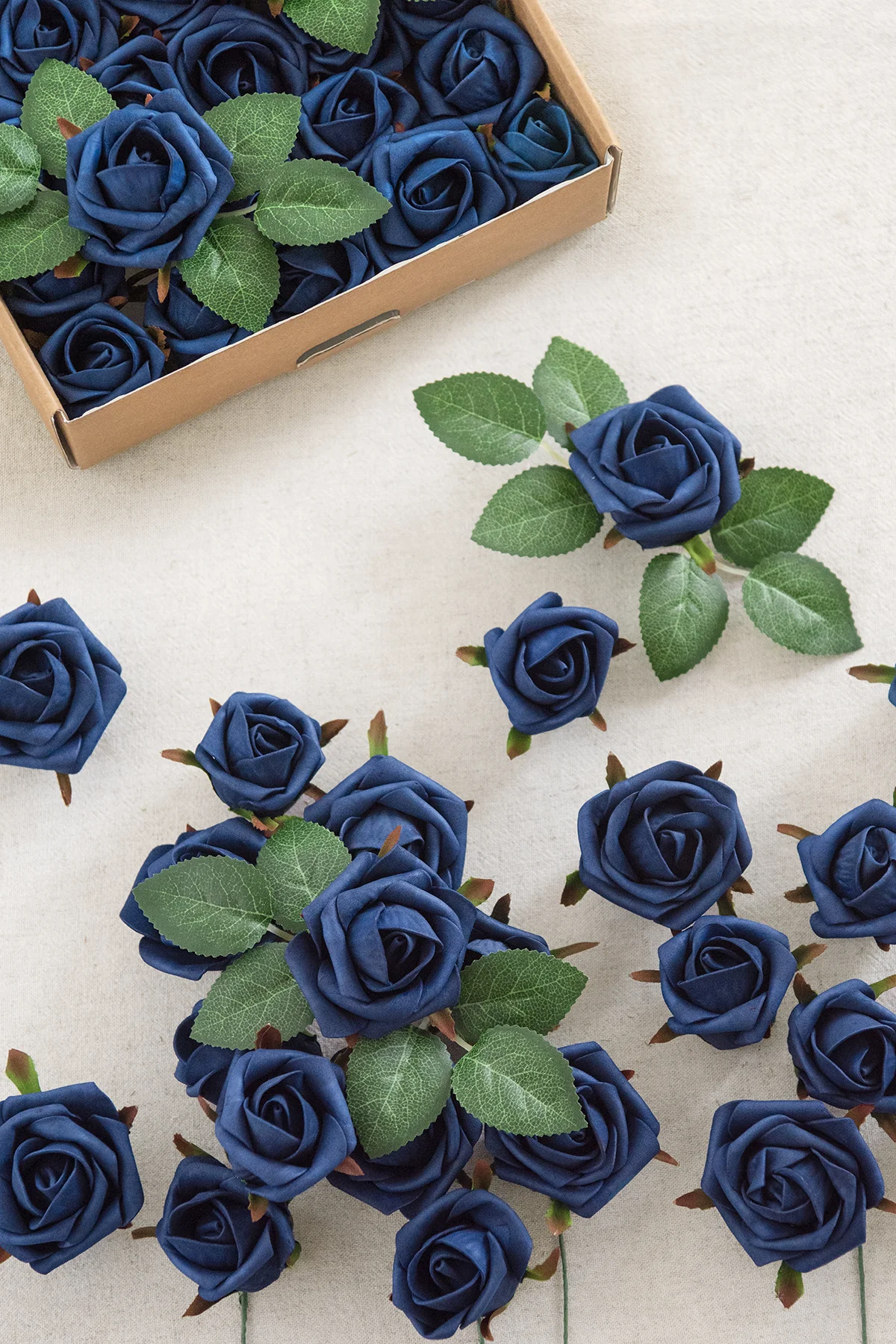 1.5"-2" Foam Rosebud & Petite Rose with Stem - Image 3