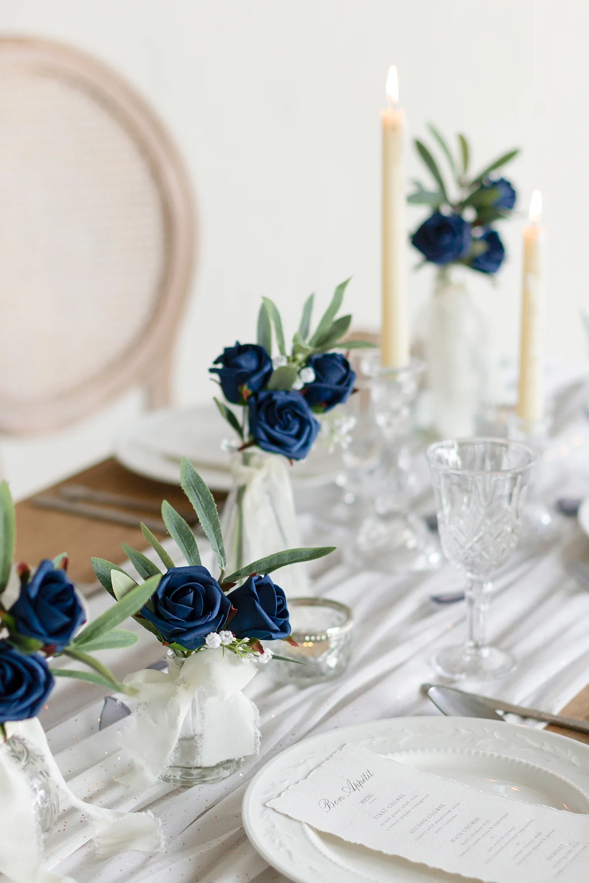 1.5"-2" Foam Rosebud & Petite Rose with Stem - Image 5