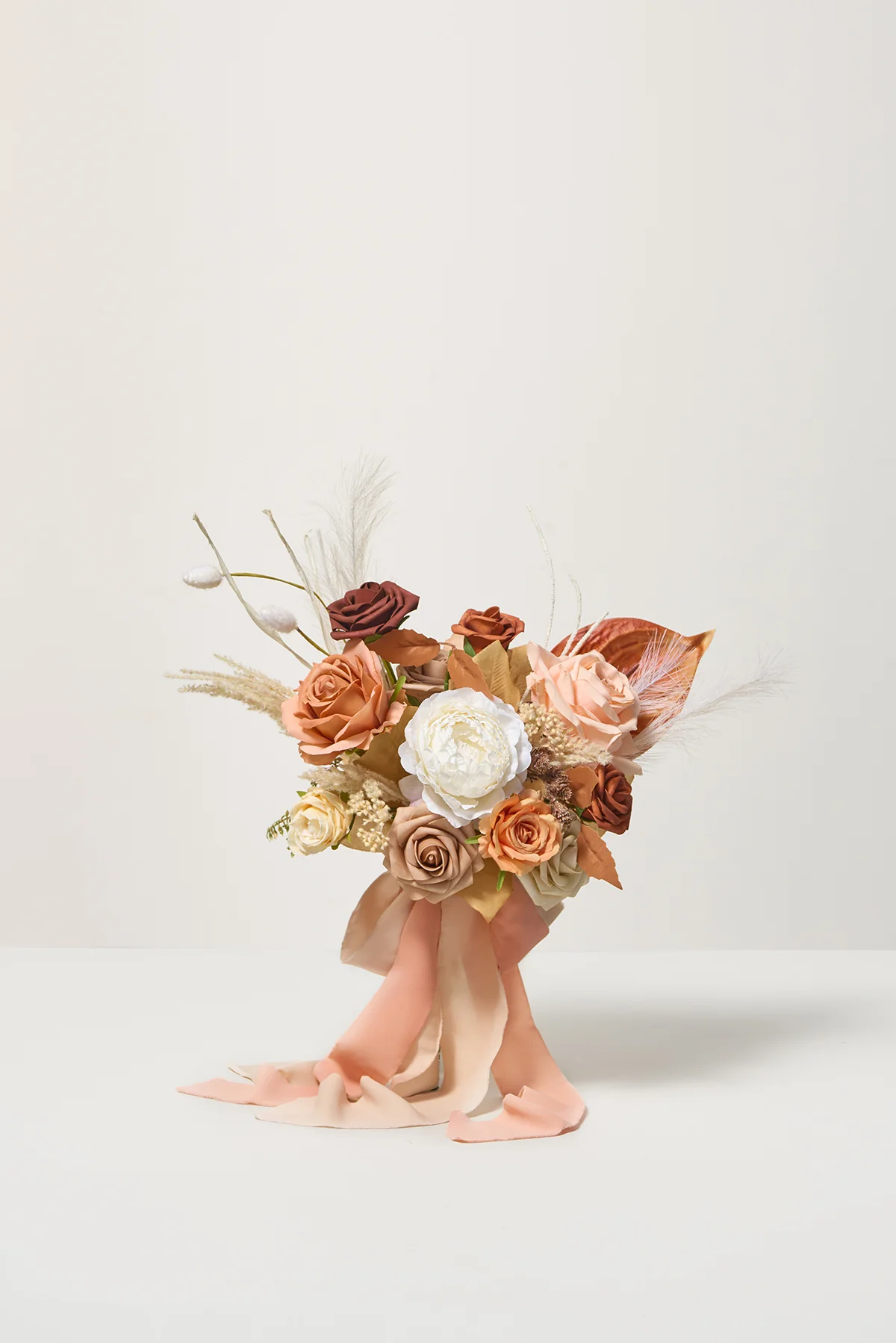 Free-Form Bridesmaid Bouquets in Rust & Sepia (Set of 4)