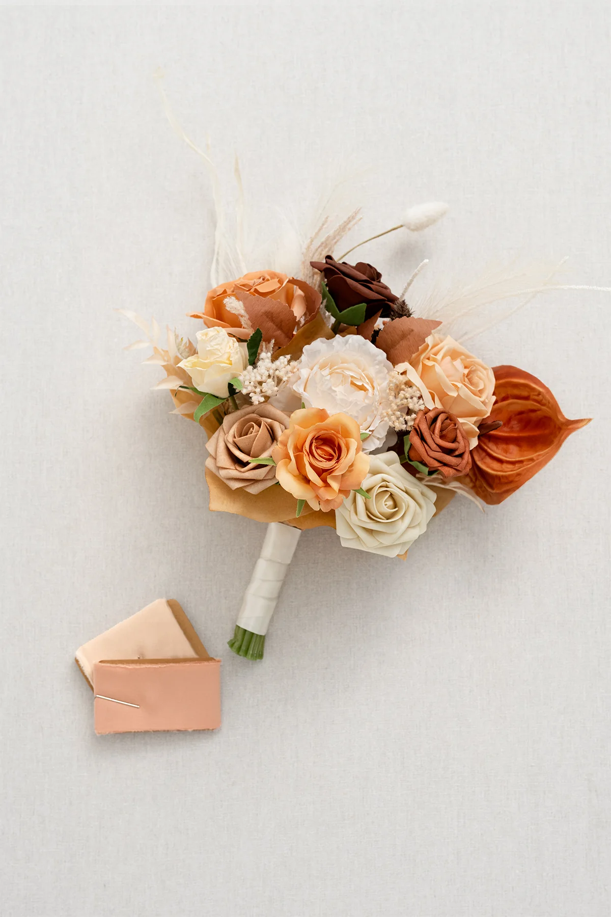 Additional Flower Decorations in Rust & Sepia - Image 3