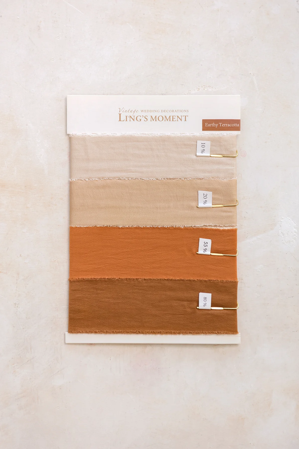 Handmade Frayed Edges Ribbon - Terracotta - Image 2