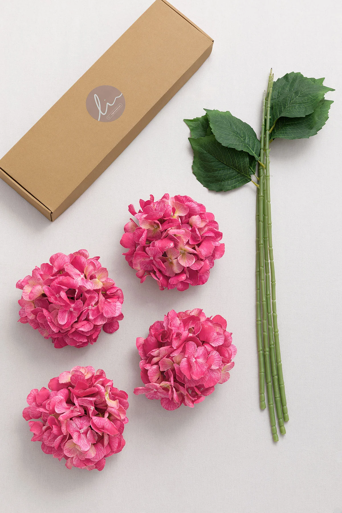 Hydrangeas with Stem - Berry Pink - Image 7