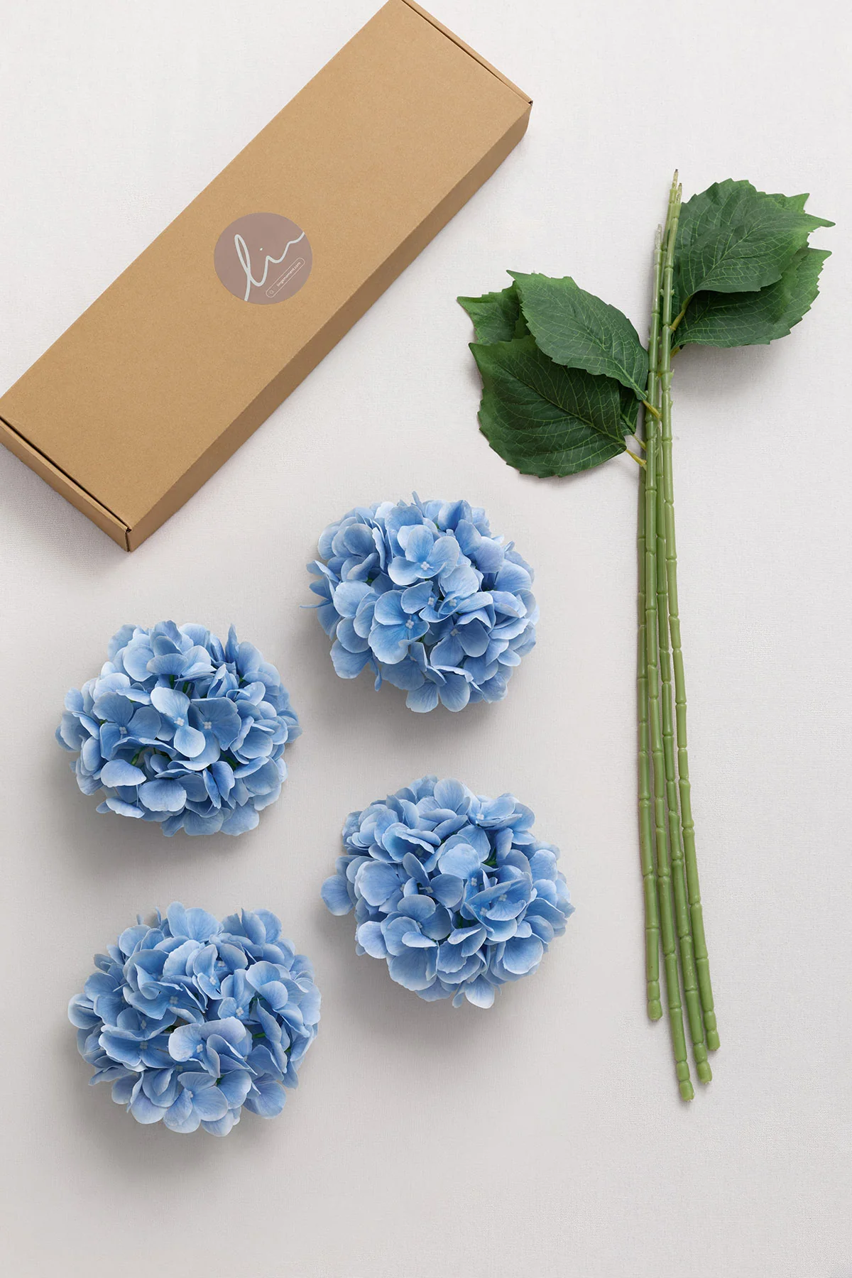 Hydrangeas with Stem - Sky Blue - Image 4