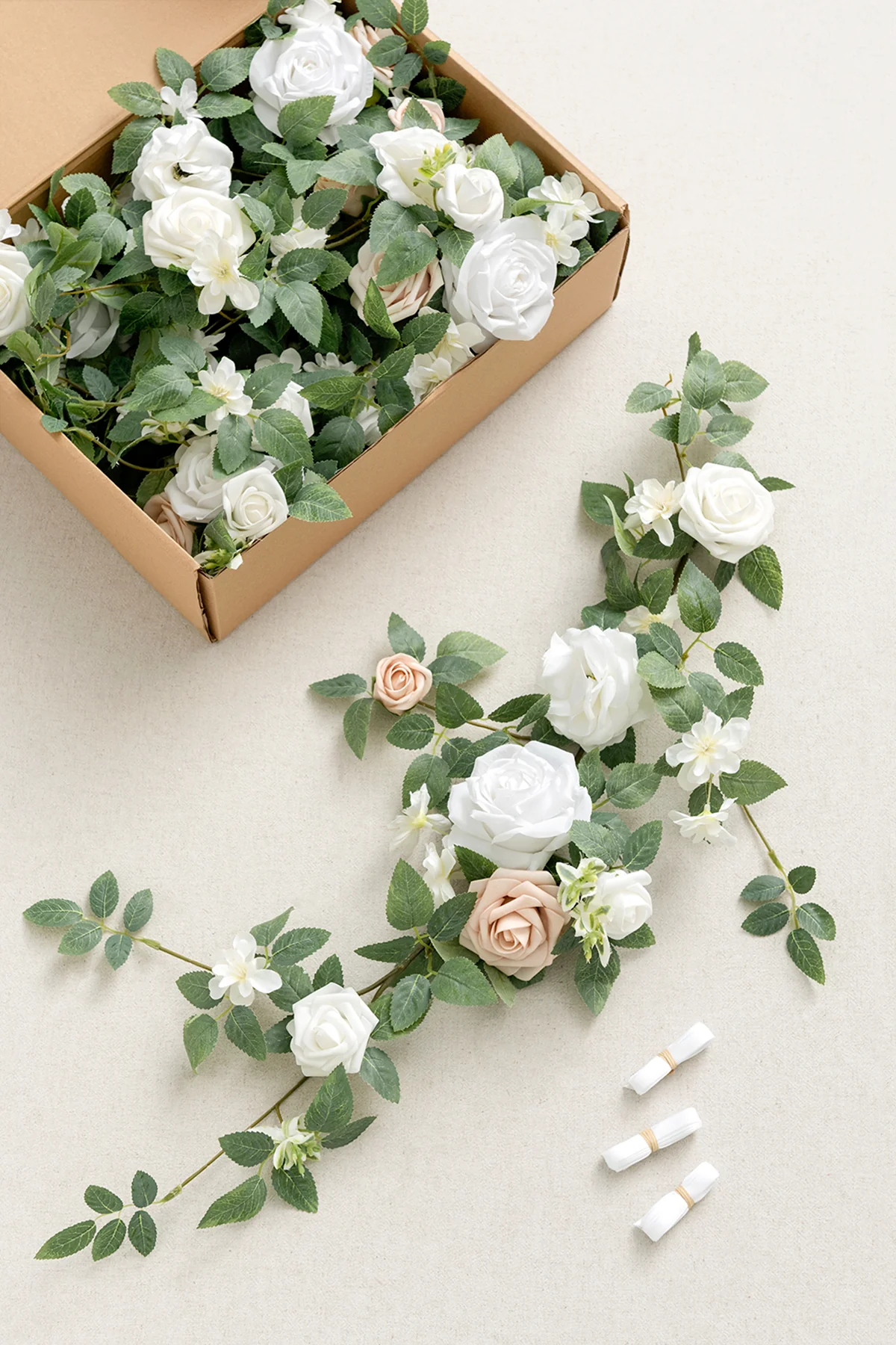 Lantern Floral Arrangements in White & Sage | Clearance - Image 4