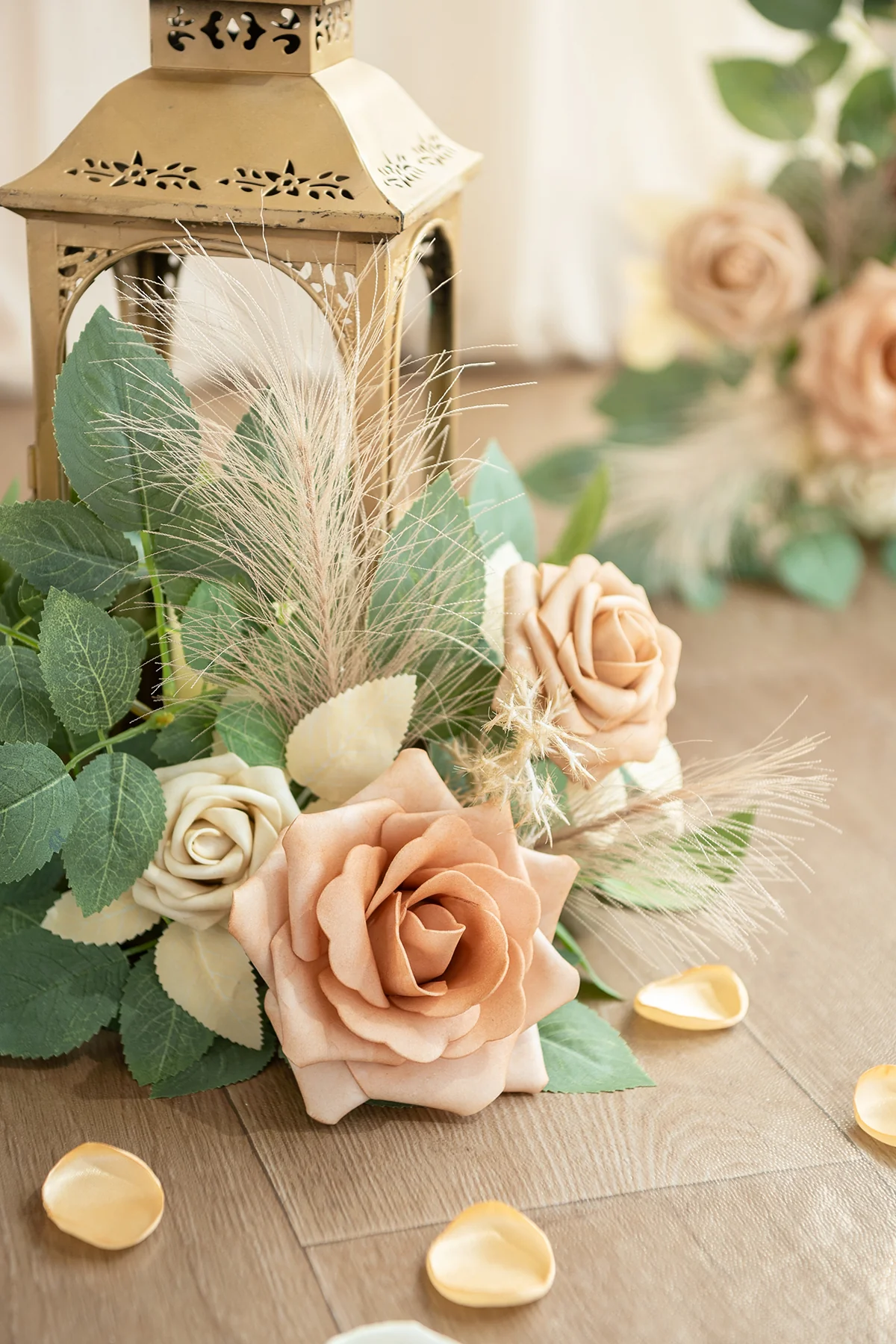 Lantern Flower Garlands in Beige & Sage | Clearance - Image 3