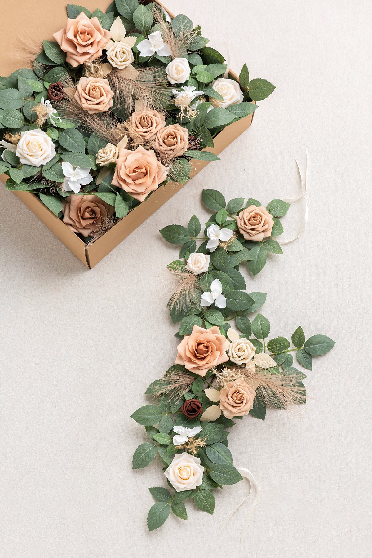 Lantern Flower Garlands in Beige & Sage | Clearance - Image 4