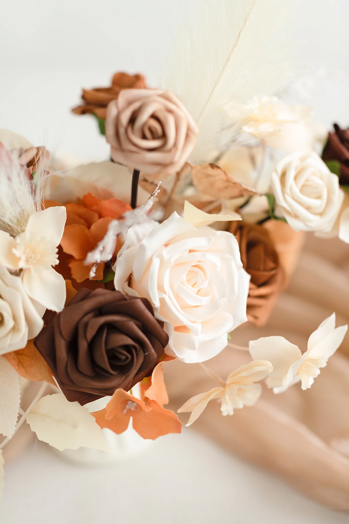 Large Floral Centerpiece Set in Rust & Sepia | Clearance - Image 3