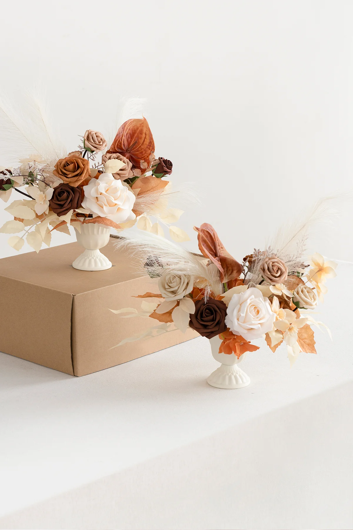 Large Floral Centerpiece Set in Rust & Sepia | Clearance - Image 4