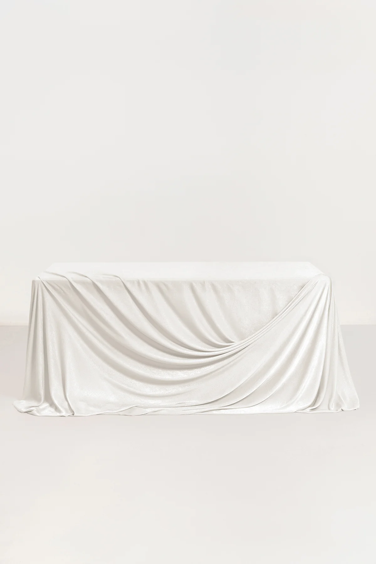 Lyocell Velvet Cloth for Table and Backdrop in White