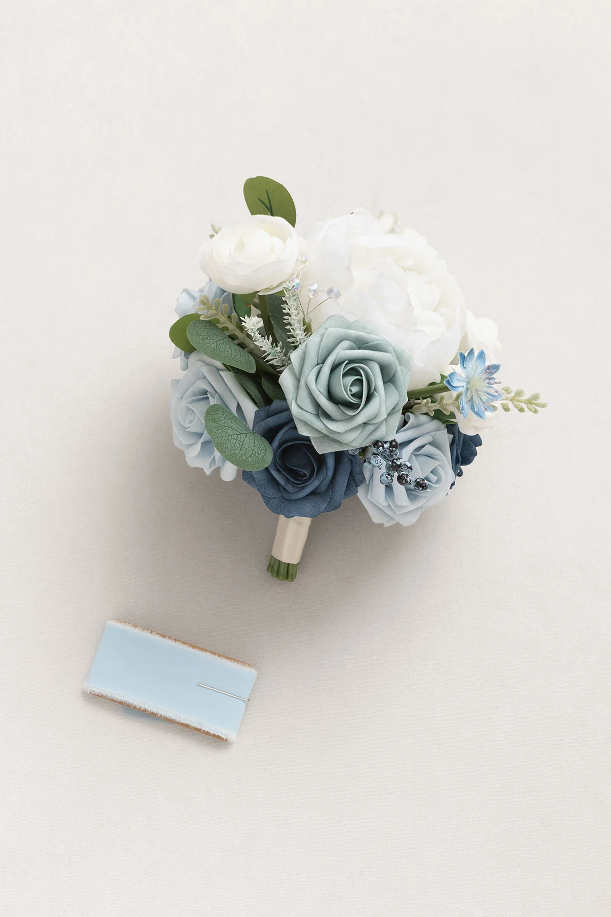 Maid of Honor & Bridesmaid Bouquets in Romantic Dusty Blue - Image 2