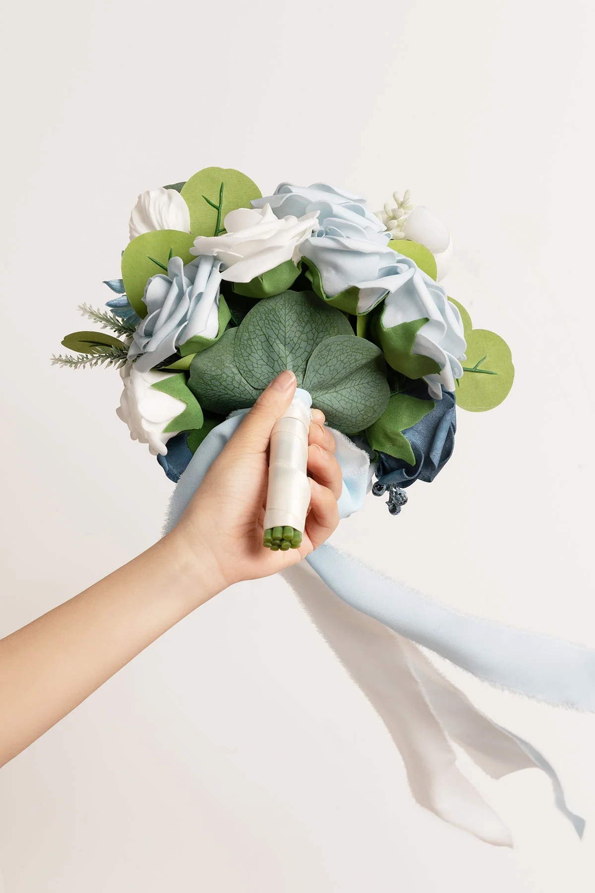 Maid of Honor & Bridesmaid Bouquets in Romantic Dusty Blue - Image 5