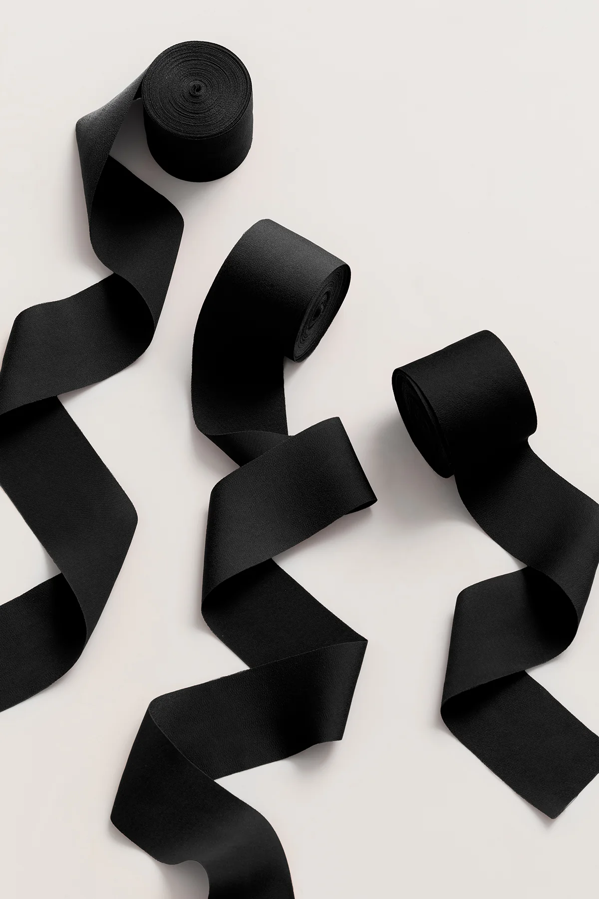 Matte Satin Ribbons 1.5" w x 20' h - Black (Set of 3) | Clearance