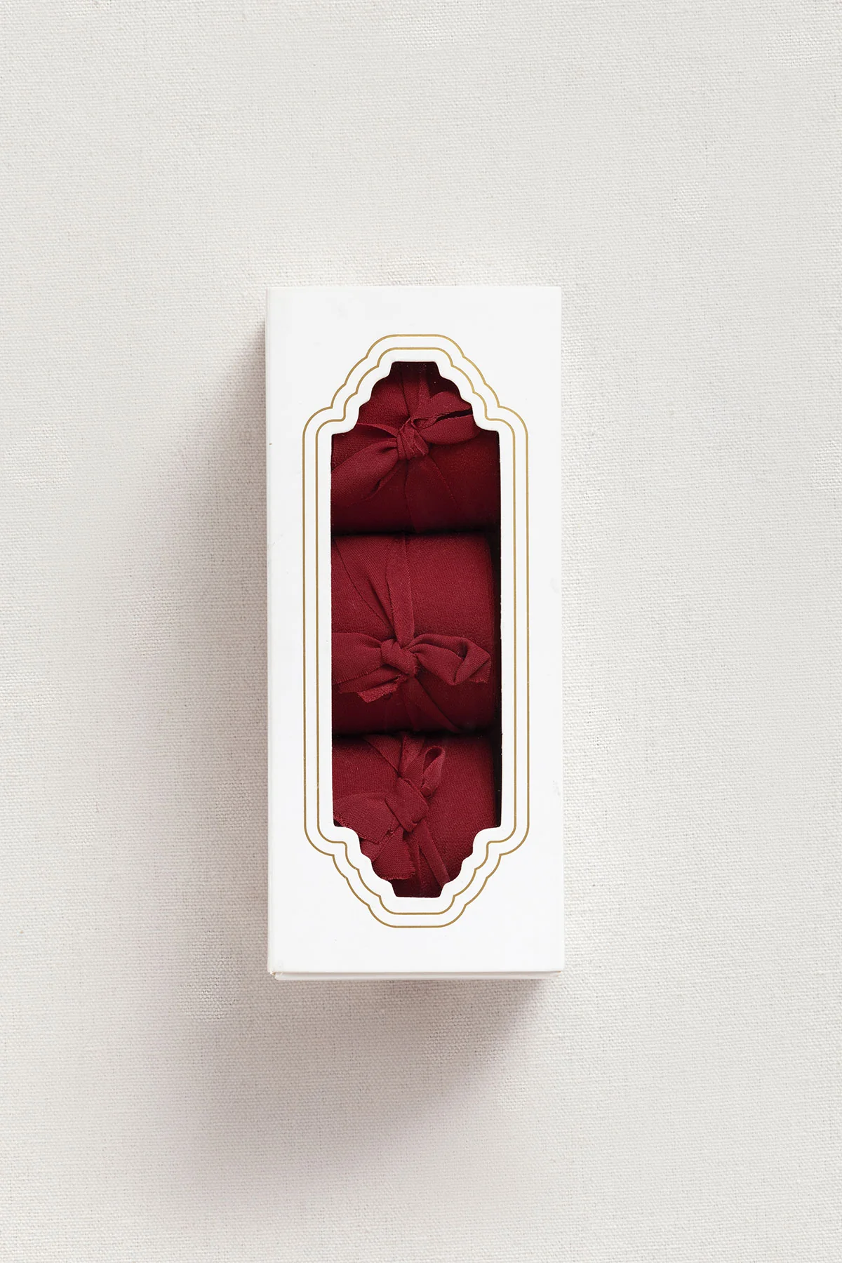 Matte Satin Ribbons 1.5" w x 20' h - Carmine (Set of 3) | Clearance - Image 3