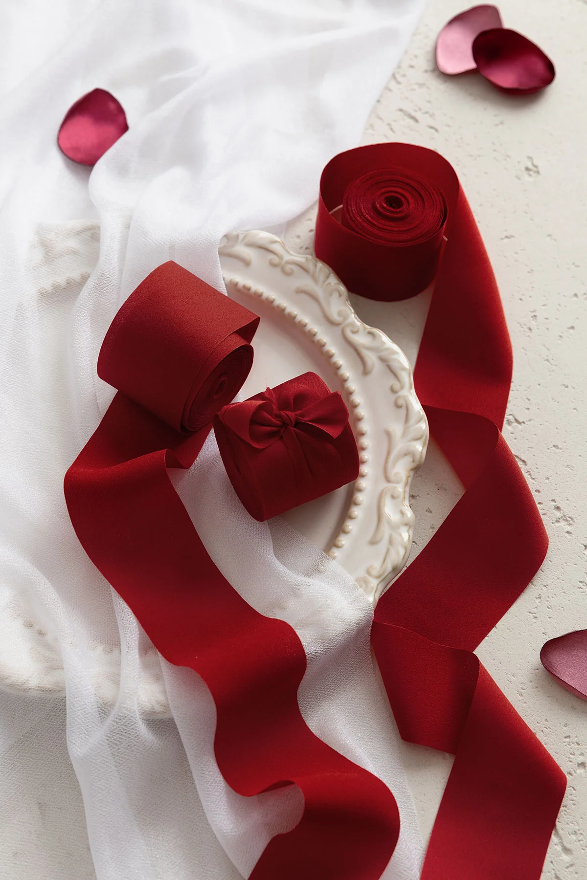 Matte Satin Ribbons 1.5" w x 6 Yards (Set of 3) - Image 2