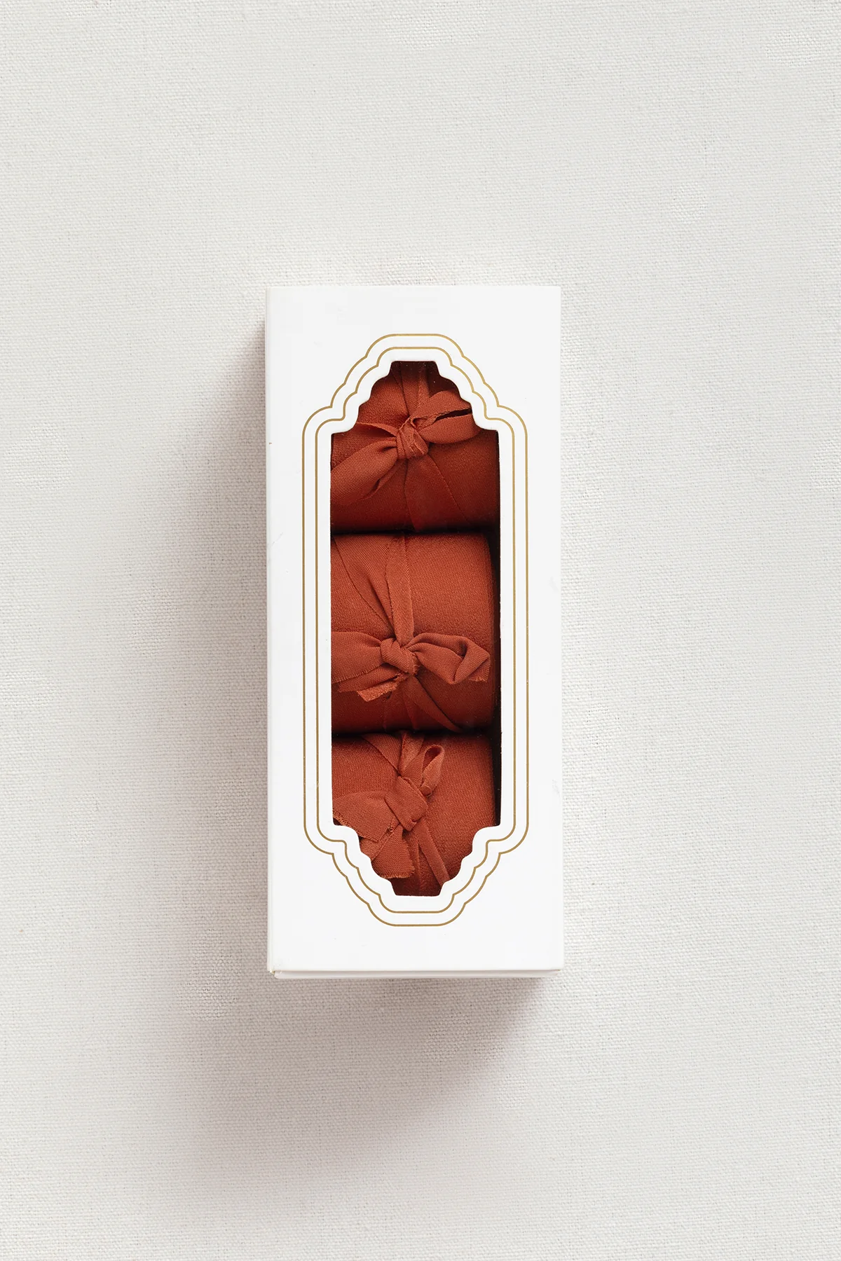 Matte Satin Ribbons 1.5" w x 6 Yards in Burnt Orange (Set of 3) | Clearance - Image 3