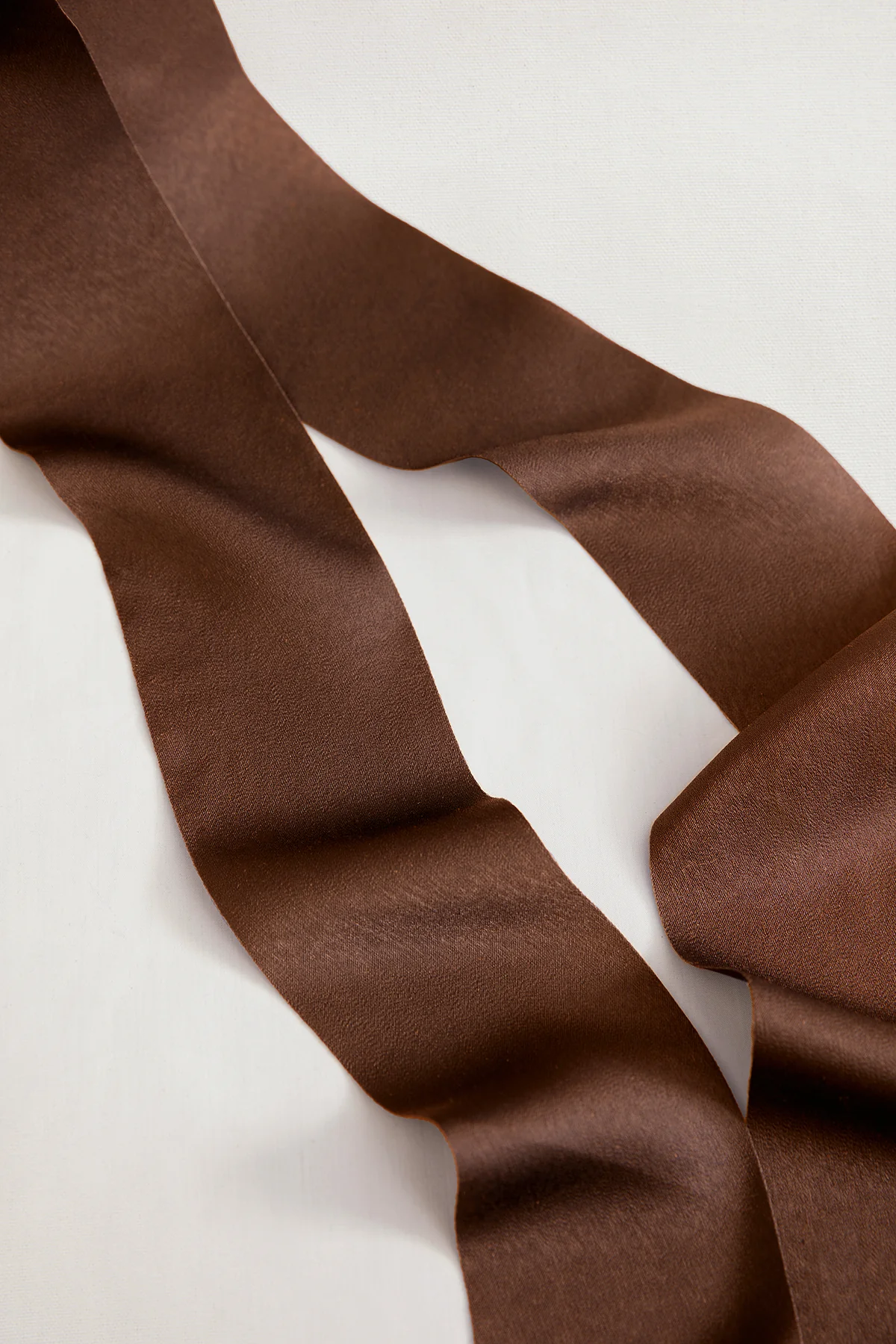 Matte Satin Ribbons 2.4" W × 6.5 Yards (Set of 2) in Walnut Brown | Clearance - Image 3