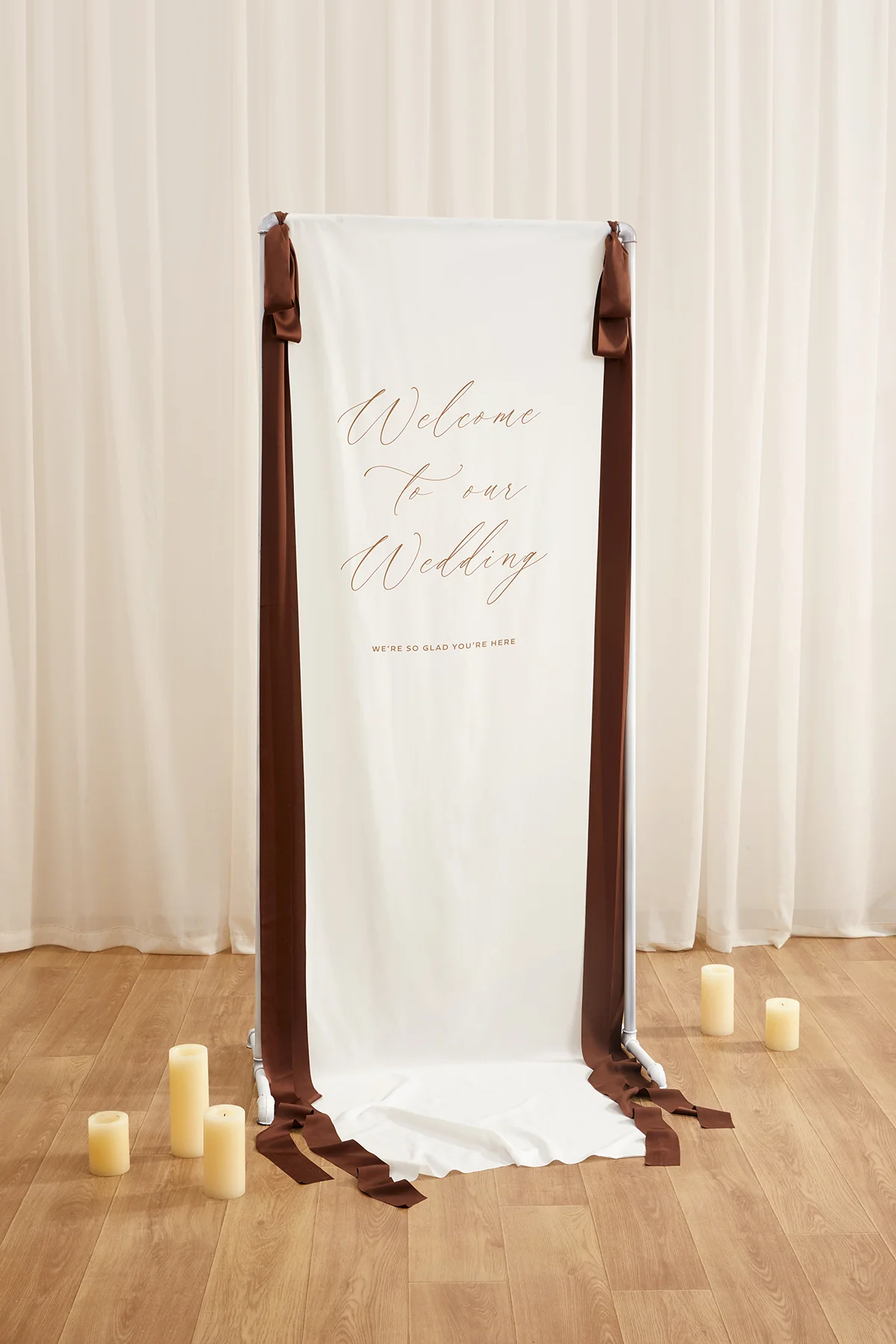 Matte Satin Ribbons 2.4" W × 6.5 Yards (Set of 2) in Walnut Brown | Clearance - Image 2