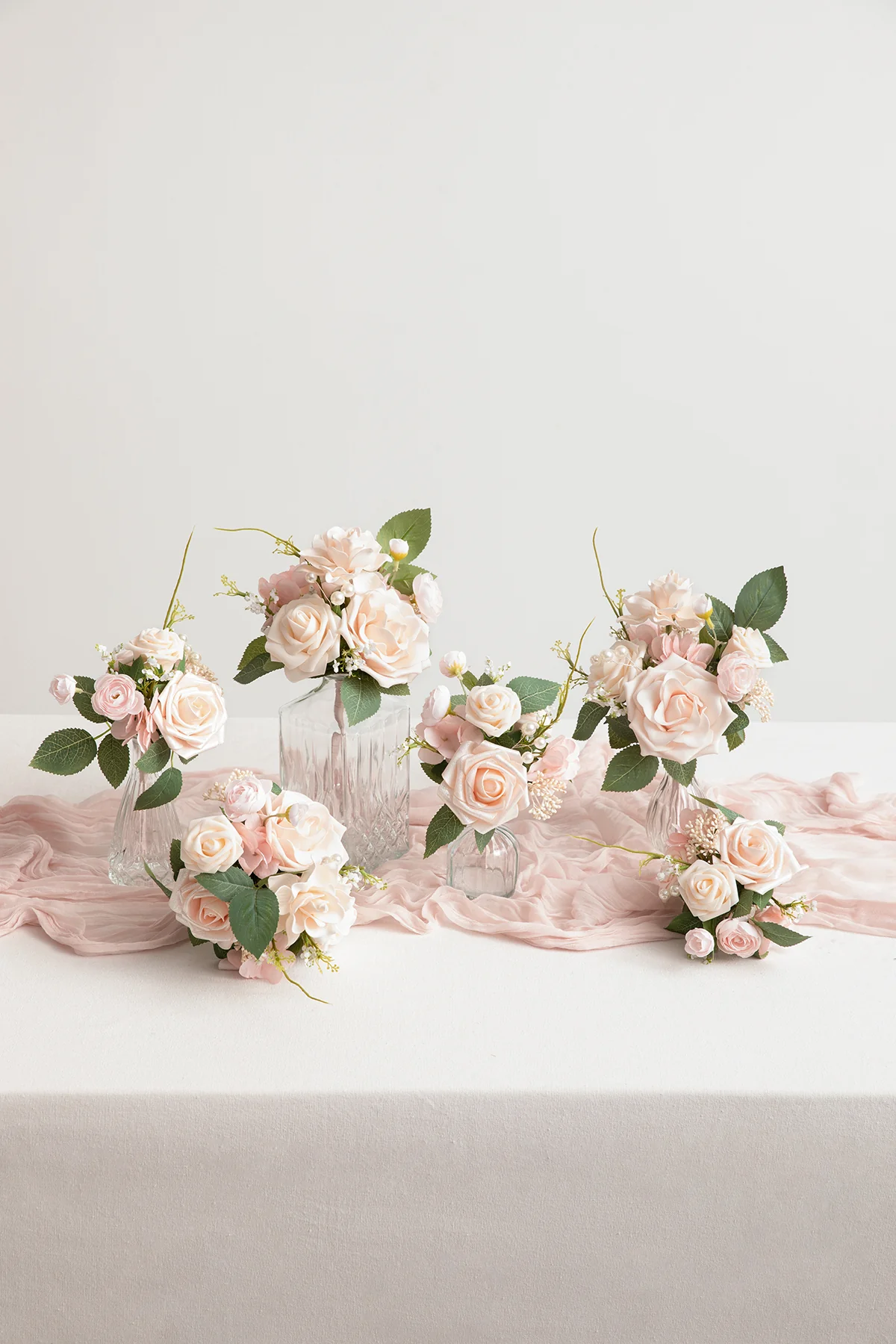 Mini Premade Flower Centerpiece Set in Blush & Cream | Clearance - Image 2