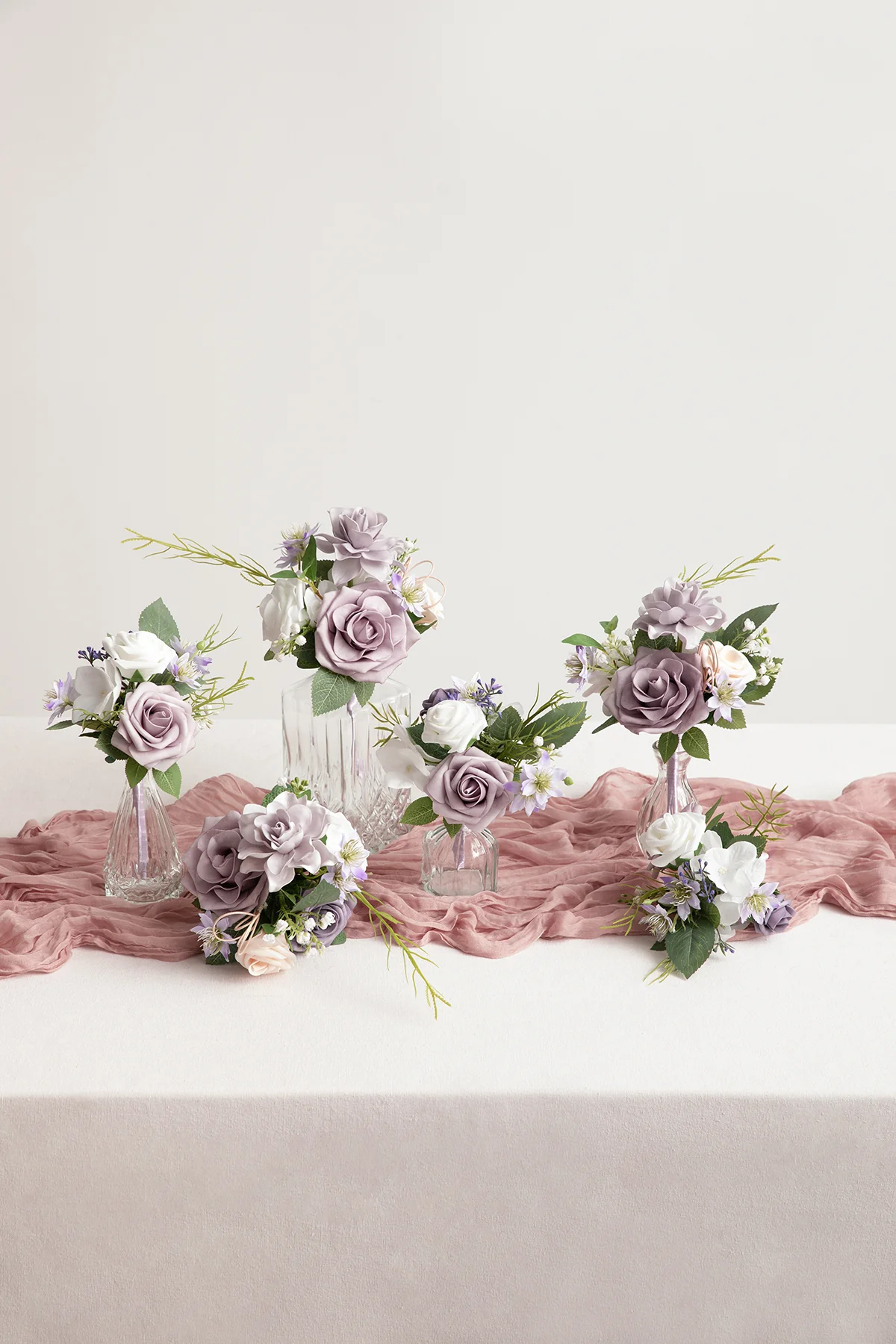 Mini Premade Flower Centerpiece Set in Lilac & White | Clearance - Image 2