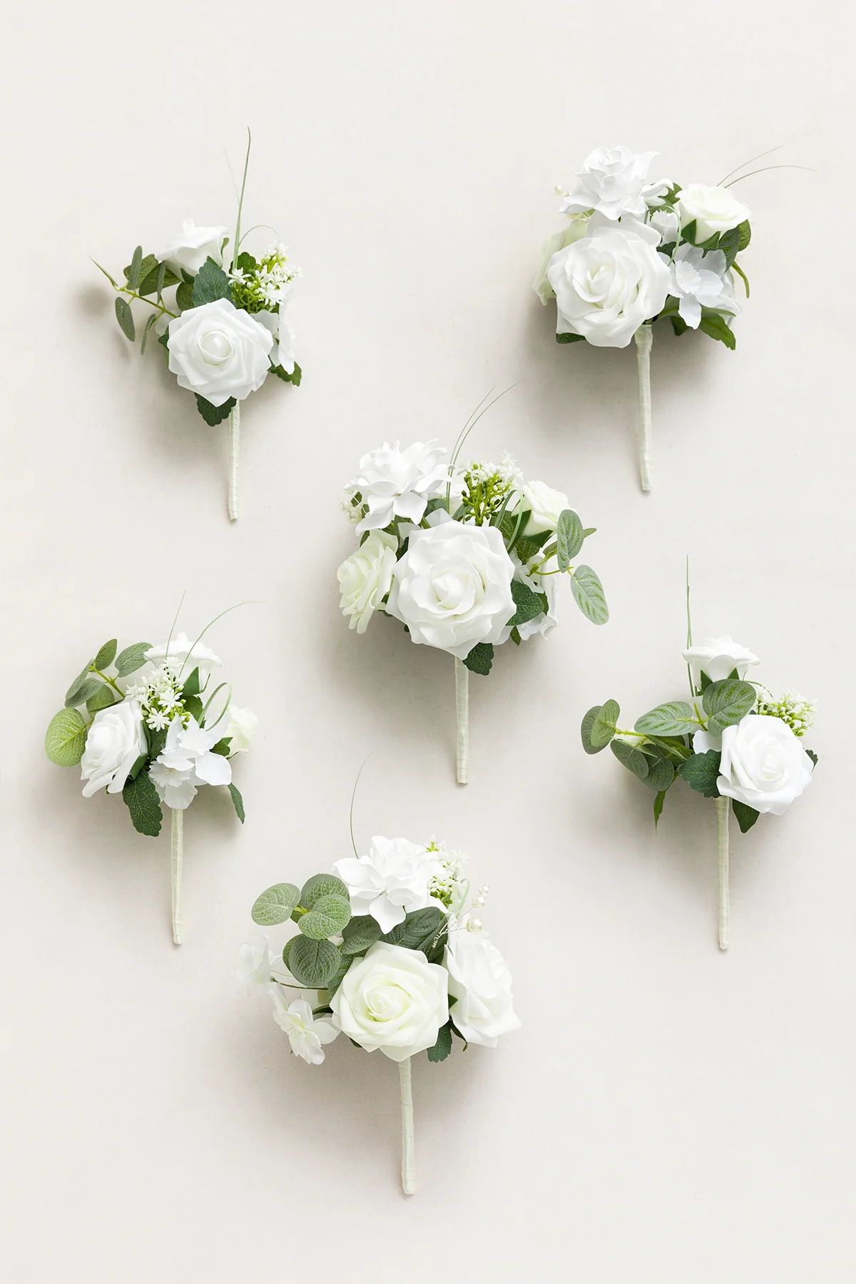 Mini Premade Flower Centerpiece Set in White & Sage | Clearance - Image 4
