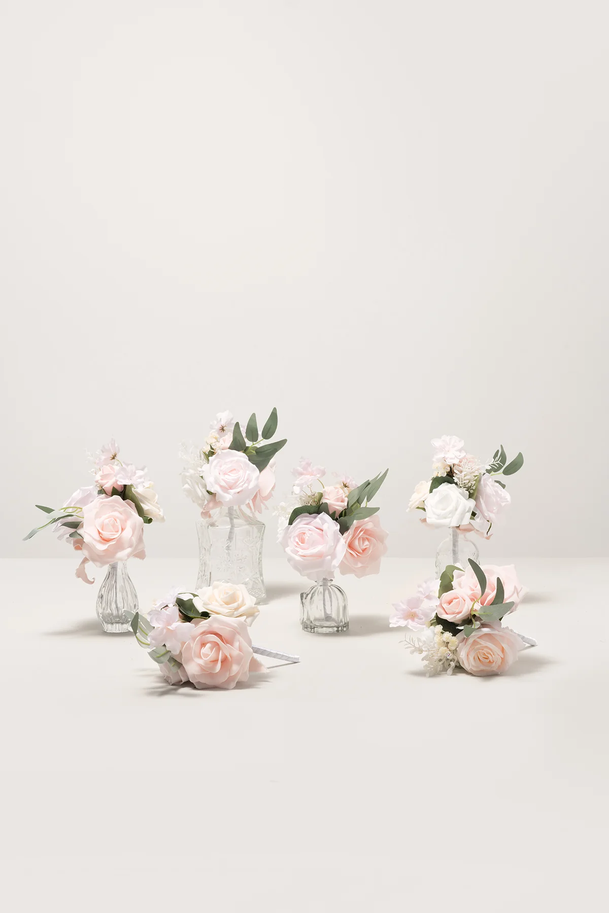 Mini Ready-to-Use Flower Centerpiece Set in Blush & Cream | Clearance